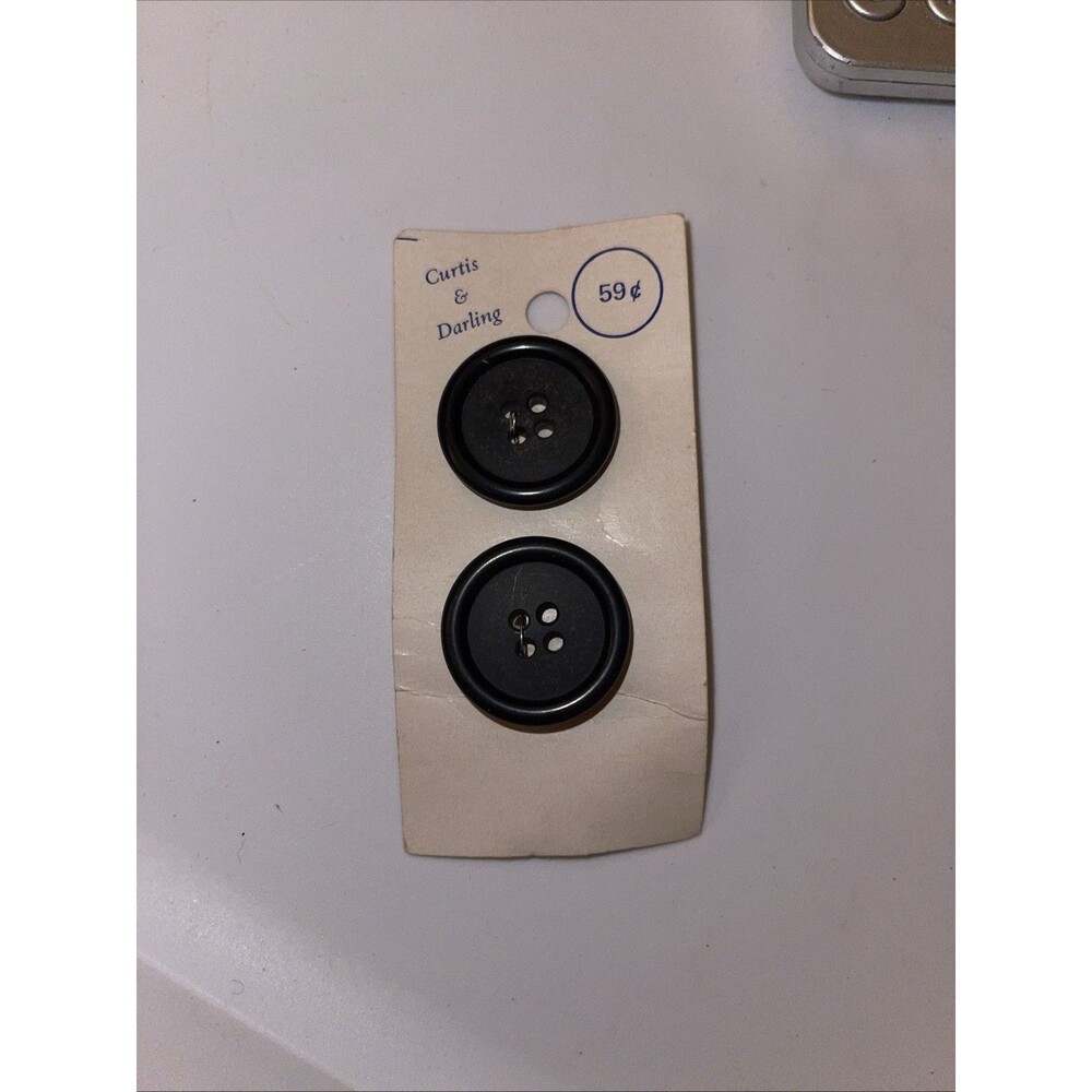 Curtis & Darling Buttons Black 2 Pack 1 in